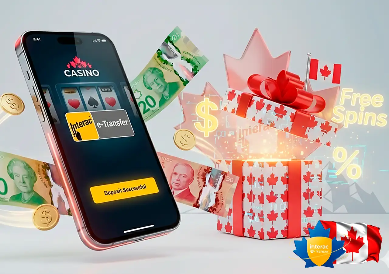 Best casino bonuses and promo offers for Canadian players using Interac deposits.